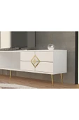 DEMONTE DECOR ROBBERDD TV SEHPASI BEYAZ-ALTIN thumbnail 3
