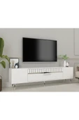 DEMONTE DECOR DEKOLP1DD TV SEHPASI BEYAZ-GÜMÜŞ - 2