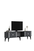 DEMONTE DECOR DORUK TV SEHPASI ANTRASİT GÜMÜŞ - 4