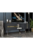 DEMONTE DECOR Vania Tv Sehpası Antrasit-altın thumbnail 2