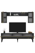 DEMONTE DECOR Ponny 180 Cm Tv Ünitesi Antrasit Altın thumbnail 6