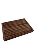 Süet Kumaş Kahve Renk 34 cm / 24 cm Sosisli Yüzük Sergileme Standı - 2