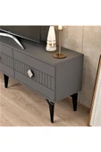 DEMONTE DECOR NORRA 180 CM TV SEHPASI (ALT MODÜL) ANTRASİT-GÜMÜŞ thumbnail 3