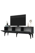 DEMONTE DECOR NOVVA TV SEHPASI (alt modül) ve KONSOL 2'Lİ SALON TAKIMI ANTRASİT-GÜMÜŞ thumbnail 6