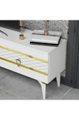 DEMONTE DECOR PELİN TV ÜNİTESİ TAKIMI BEYAZ-ALTIN - 3