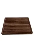 Süet Kumaş Kahve Renk 34 cm / 24 cm Sosisli Yüzük Sergileme Standı - 3