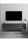 DEMONTE DECOR RETROP1DD TV SEHPASI ANTRASİT-GÜMÜŞ - 1