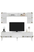 DEMONTE DECOR Doruk Tv Ünitesi Beyaz Altın 4 Kapaklı thumbnail 3