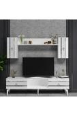 DEMONTE DECOR PELİN TV ÜNİTESİ TAKIMI BEYAZ-GÜMÜŞ - 1