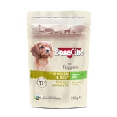 BonaCibo Jelly Tavuklu & Dana Etli Pouch Yavru Köpek Maması 12 x 100 GR - 1