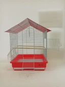 Dayang İki Kapılı Çatılı Kuş Kafesi 35x28x46 cm Kırmızı - 1