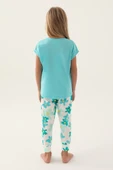 Roly Poly 3394-2 Kız Çocuk Çiçekli Kısa Kol Pijama Takım thumbnail 10