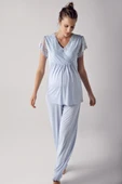 Artış 13208 Bayan Kısa Kol Lohusa Pijama Takımı thumbnail 3