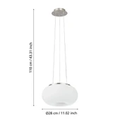 Eglo 86813 OPTICA 110 Cm Yüksekliğinde Çelik Nikel Mat Sarkıt Avize thumbnail 3