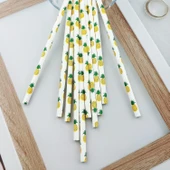 3B Trend Kağıt Pipet Ananas Desenli 25'li thumbnail 3