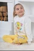 Kapitex 6182 Kız Çocuk Twety Baskılı Uzun Kol Pijama Takımı thumbnail 8