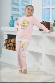 Kapitex 6182 Kız Çocuk Twety Baskılı Uzun Kol Pijama Takımı thumbnail 1
