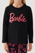 Barbie L1766-3 Kız Çocuk Uzun Kol Pijama Takımı thumbnail 9