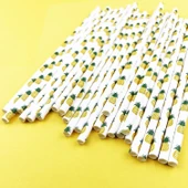 3B Trend Kağıt Pipet Ananas Desenli 25'li thumbnail 5