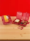 Galatasaray Taraftar 4 Bölmeli Parçalı Desen Beslenme Kutusu - 1