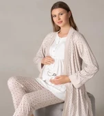 Flz 31-134  Bayan Sabahlıklı Lohusa Pijama Takımı thumbnail 1