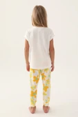 Roly Poly 3394-2 Kız Çocuk Çiçekli Kısa Kol Pijama Takım thumbnail 5