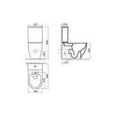 Creavit Mare Beyaz Kanalsız Duvara Sıfır Klozet Takımı MA361, Creavit Mare Duroplast Yavaş Kapak thumbnail 5