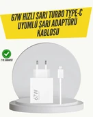 67W Turbo Hızlı Şarj Adaptörü ve Type-C Kablo Güvenli Şarj Teknolojisi thumbnail 1