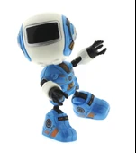 PARAPLY Dekoratif Sesli Işıklı Mini Sevimli Mavi Robot Kız Erkek Çocuk Oyuncak Eğitici Oyuncaklar - 1