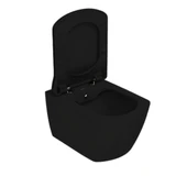 Creavit Elegant Kömür Karası Kanalsız Asma Klozet EG321, Creavit Elegant Duroplast Yavaş Kapak thumbnail 2