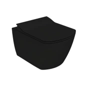 Creavit Elegant Kömür Karası Kanalsız Asma Klozet EG321, Creavit Elegant Duroplast Yavaş Kapak thumbnail 1