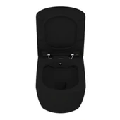 Creavit Elegant Kömür Karası Kanalsız Asma Klozet EG321, Creavit Elegant Duroplast Yavaş Kapak thumbnail 3