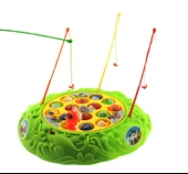 PARAPLY Yuvarlak Yeşil Balık Tutma Oyunu Kız Erkek Çocuk Oyuncak Eğitici Oyuncaklar thumbnail 1
