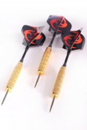 Delta 24 Gr. Dart Oku (3’lü Set) - Çelik Uç + Pirinç Gövde + Renkli Kanat - Dart Oku Seti - 2