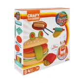 PARAPLY Crafy Süper Burger Oyun Hamuru Seti 200 gr. 12 Parça Kız Erkek Çocuk Oyuncak Eğitici Oyuncaklar - 1