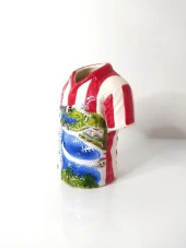 Seramik Türkiye Forması Kalemlik Kemer Yazılı Ev Ofis Dekor 10128 - 2