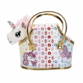 PARAPLY Cutekins Taşıma Çantalı Peluş Unicorn Lou Lou Kız Erkek Çocuk Oyuncak Eğitici Oyuncaklar - 1