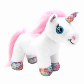PARAPLY Cutekins Taşıma Çantalı Peluş Unicorn Lou Lou Kız Erkek Çocuk Oyuncak Eğitici Oyuncaklar - 2