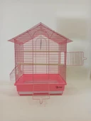 Dayang İki Kapılı Çatılı Kuş Kafesi 35x28x46 Pembe - 1