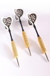 Delta 22 Gr. Dart Oku (3’lü Set) - Çelik Uç + Pirinç Gövde + Renkli Kanat - Dart Oku Seti - 2