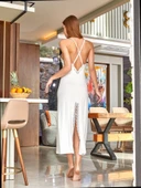 Aqua 25164 Dantelli Yırtmaç Detay Gecelik thumbnail 2