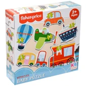 PARAPLY KS Fisher Price Baby Vehicles 6 in 1 Puzzle Kız Erkek Çocuk Oyuncak Eğitici Oyuncaklar thumbnail 1