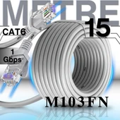 MN6 M103FN 15 Metre Internet Kablosu/Gigabit Destekli-CAT6-UTP/iç Mekan Uyumlu-ethernet Kablosu 15 Metre - 1