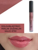Make Up Likit Işıldayan Dolgunlaştırıcı Parlak Nude Kahverengi Lips Glos Ruj thumbnail 1