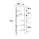 Hero 5 Raflı Modern Kitaplık - 180 cm - 5