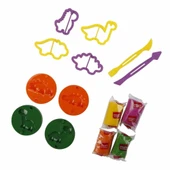 PARAPLY S01004734 OYUN HAMUR SET KÇK DİNO 14 PRÇ -SUN Kız Erkek Çocuk Oyuncak Eğitici Oyuncaklar - 2