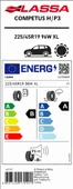 225/45R19 96W XL COMPUTES H/P/3 LASSA - 4