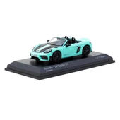 PARAPLY Tarmac Works x Minichamps 1/64 Porsche 718 Spyder RS Mint Green Kız Erkek Çocuk Oyuncak Eğitici Oyun - 1