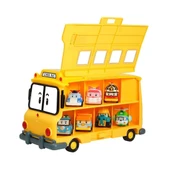 PARAPLY POLI 83148 ROBOCAR POLİ OKUL OTOBÜSÜ FİGÜR KUTUSU Kız Erkek Çocuk Oyuncak Eğitici Oyuncaklar - 2