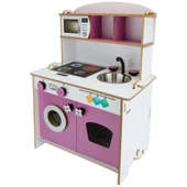 PARAPLY T1004 ÇOCUK OYUN MUTFAĞI PEMBE Kız Erkek Çocuk Oyuncak Eğitici Oyuncaklar - 1